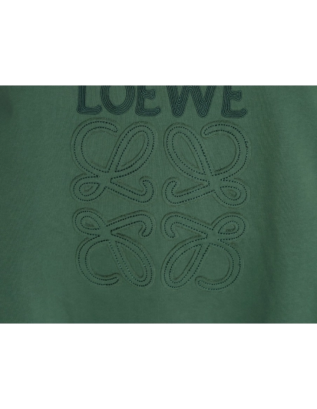 Loewe contrasting letter knitted totem logo patch embroidered sweatshirt,Loewe Sweatshirt,Sweatshirt,APPAREL