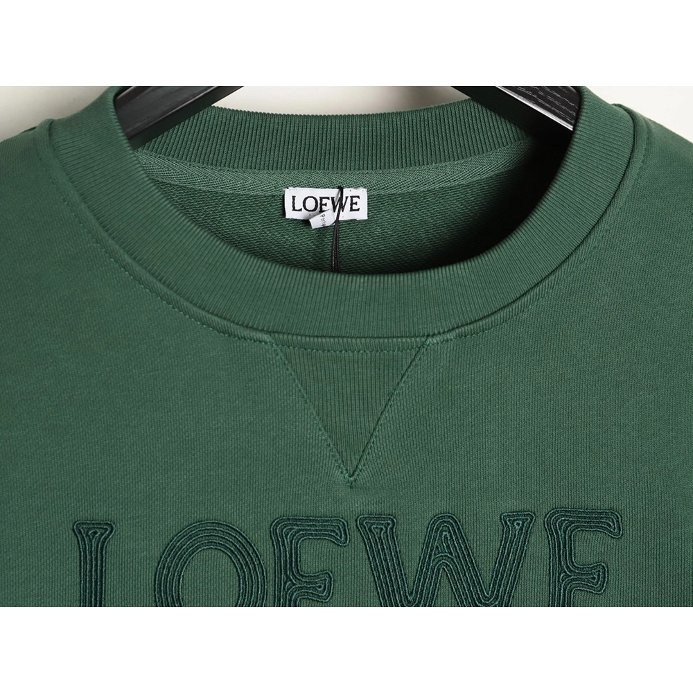 Loewe contrasting letter knitted totem logo patch embroidered sweatshirt,Loewe Sweatshirt,Sweatshirt,APPAREL