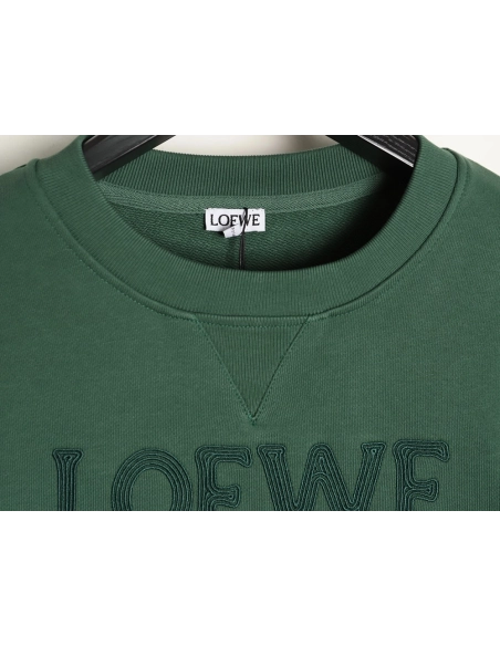 Loewe contrasting letter knitted totem logo patch embroidered sweatshirt,Loewe Sweatshirt,Sweatshirt,APPAREL