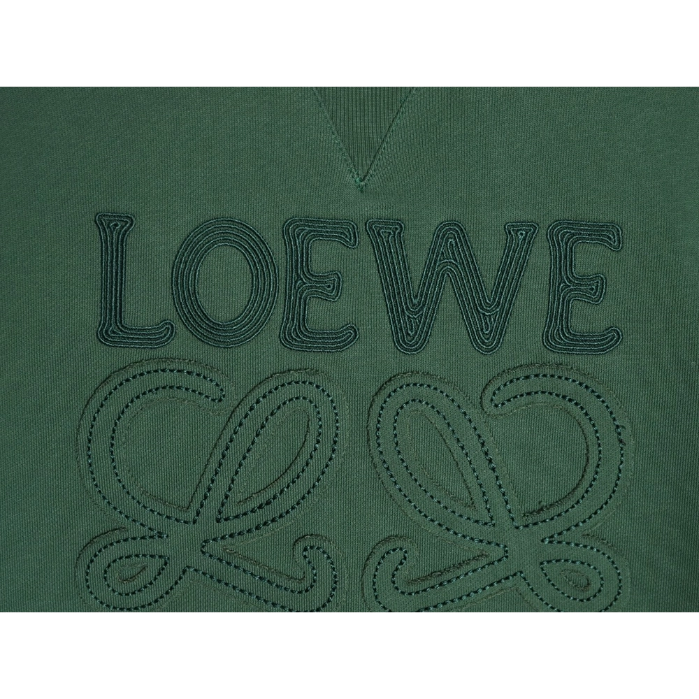 Loewe contrasting letter knitted totem logo patch embroidered sweatshirt,Loewe Sweatshirt,Sweatshirt,APPAREL