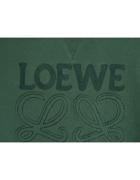 Loewe contrasting letter knitted totem logo patch embroidered sweatshirt,Loewe Sweatshirt,Sweatshirt,APPAREL