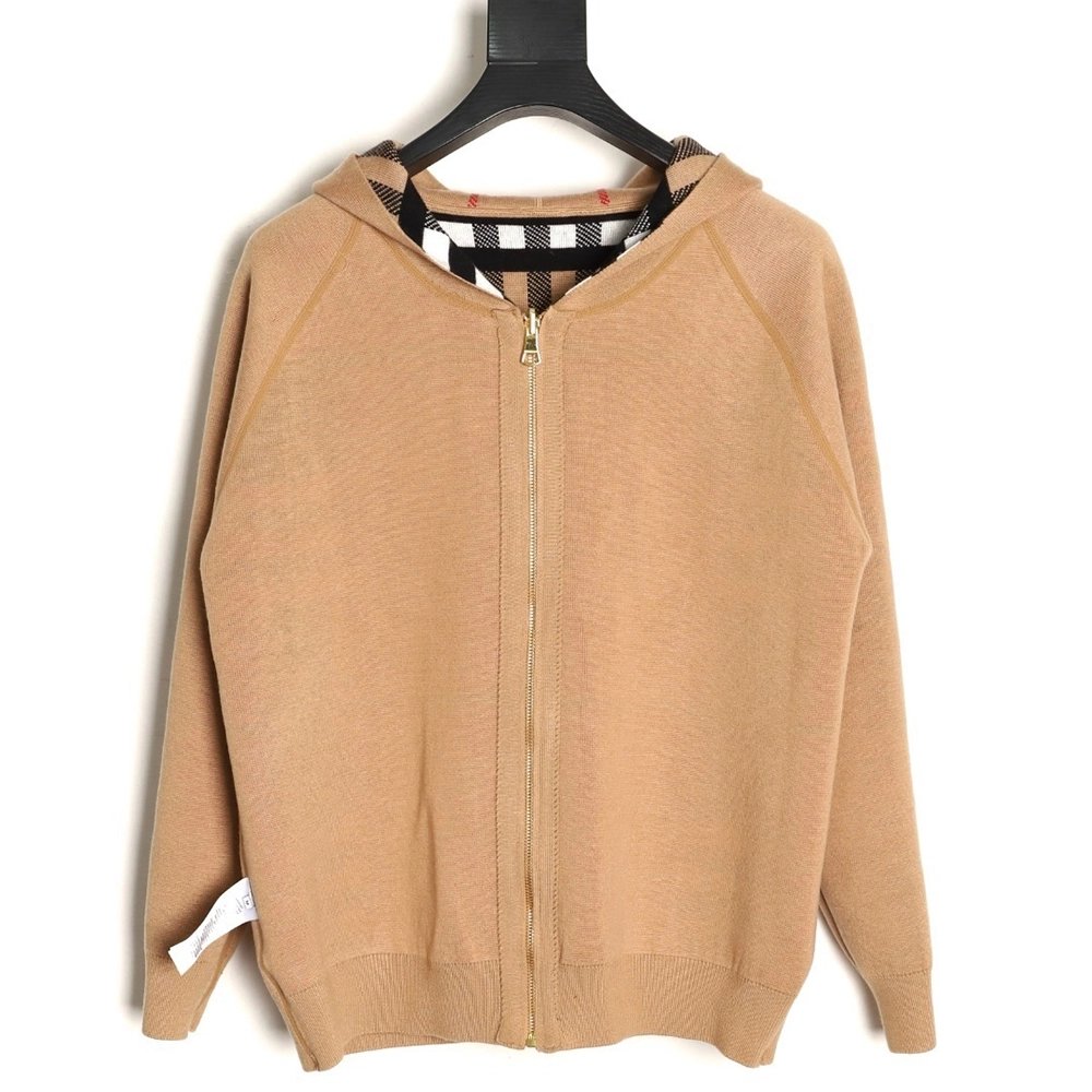Burberry Reversible Hooded Cashmere ZipUp Jacket,Burberry Jacket,Jacket,APPAREL