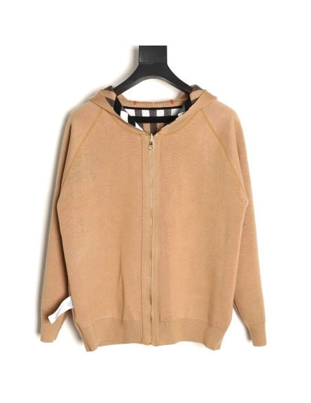 Burberry Reversible Hooded Cashmere ZipUp Jacket,Burberry Jacket,Jacket,APPAREL