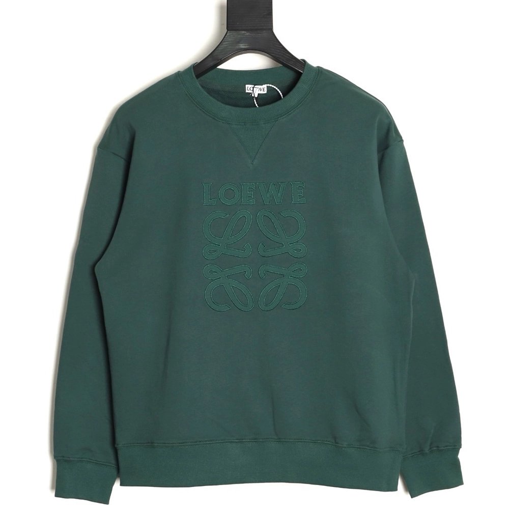 Loewe embroidered logo crewneck sweatshirt,Loewe Sweatshirt,Sweatshirt,APPAREL