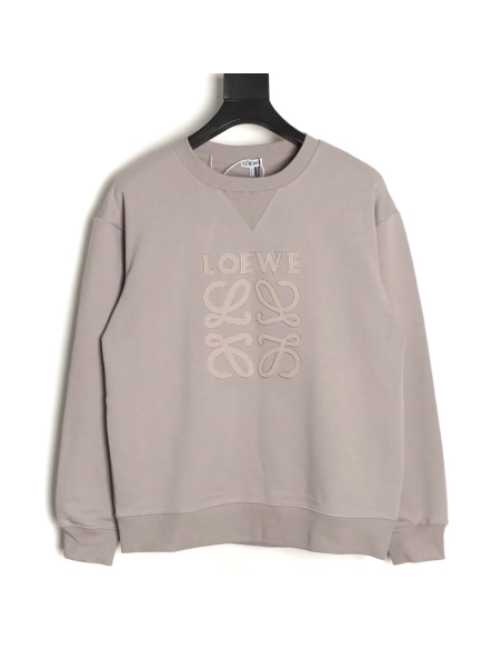 Loewe embroidered logo crewneck sweatshirt,Loewe Sweatshirt,Sweatshirt,APPAREL