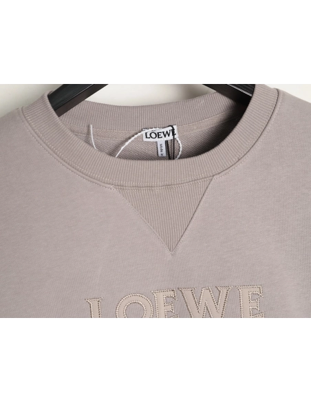 Loewe embroidered logo crewneck sweatshirt,Loewe Sweatshirt,Sweatshirt,APPAREL