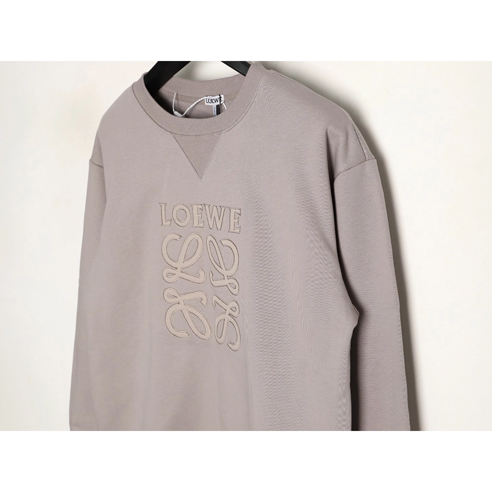 Loewe embroidered logo crewneck sweatshirt,Loewe Sweatshirt,Sweatshirt,APPAREL