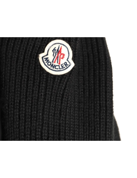 Moncler sleeve patchwork knitted stand collar lightweight down jacket,Moncler Jacket,Jacket,APPAREL