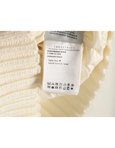 Moncler patchwork wool knitted sleeve stand collar down jacket,Moncler Jacket,Jacket,APPAREL