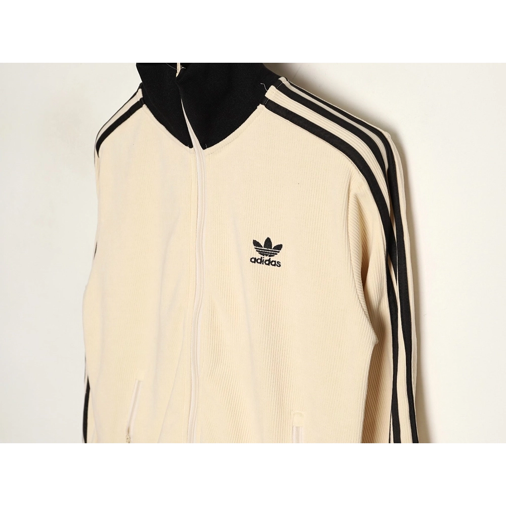 Adidas Trefoil Logo Embroidered Side Stripes Stand Collar Jacket,ADIDAS Jacket,Jacket,APPAREL