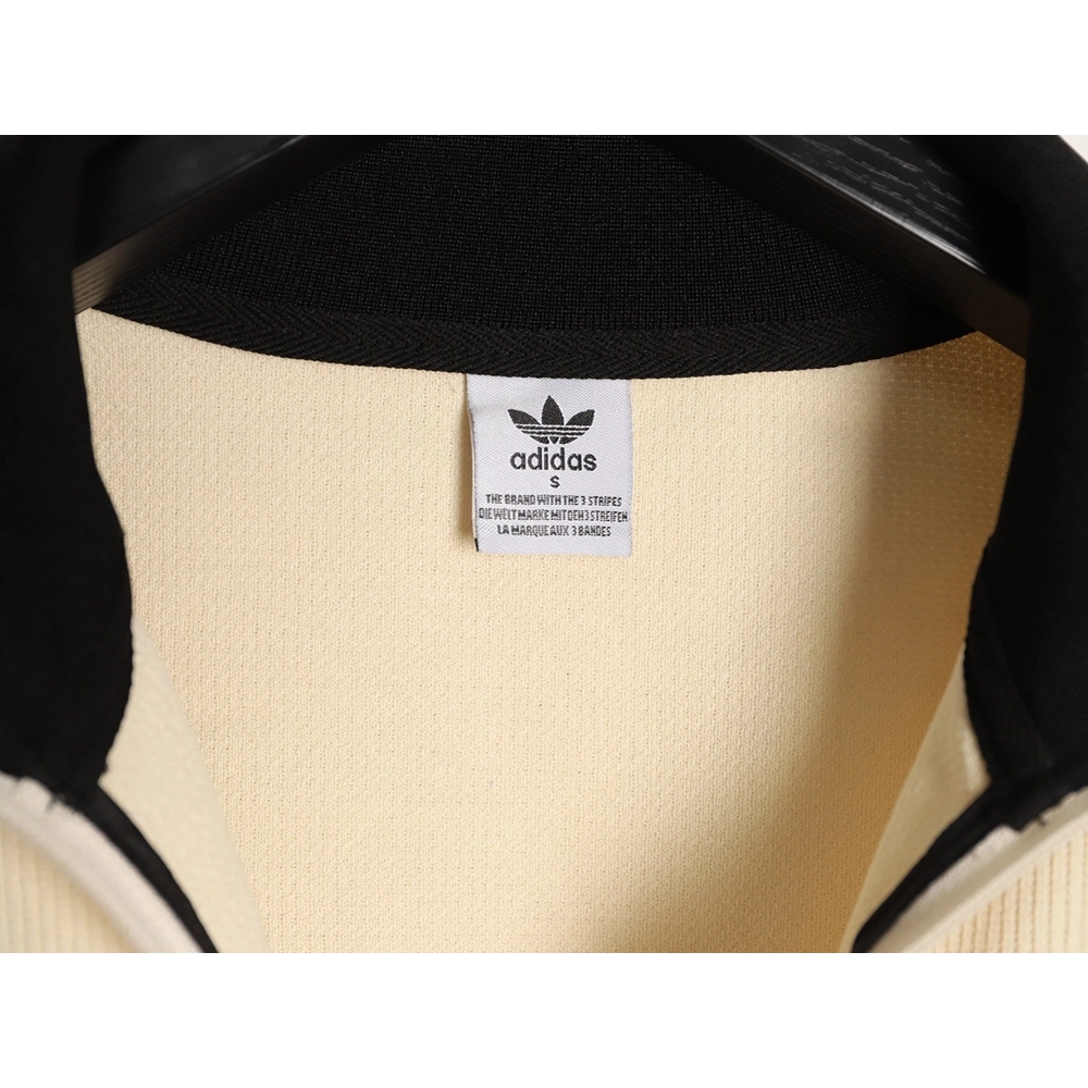 Adidas Trefoil Logo Embroidered Side Stripes Stand Collar Jacket,ADIDAS Jacket,Jacket,APPAREL