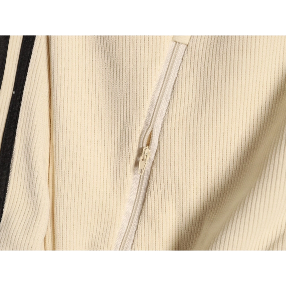 Adidas Trefoil Logo Embroidered Side Stripes Stand Collar Jacket,ADIDAS Jacket,Jacket,APPAREL