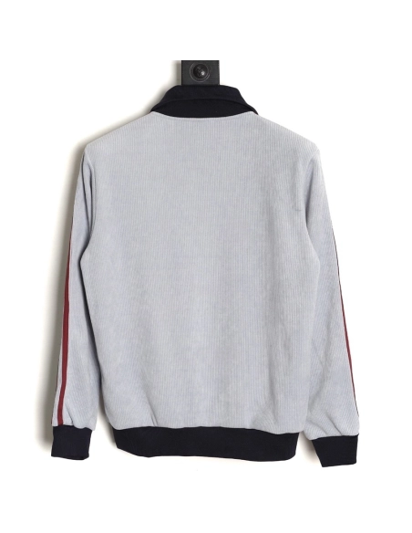 Adidas Trefoil Logo Embroidered Side Stripes Stand Collar Jacket,ADIDAS Jacket,Jacket,APPAREL