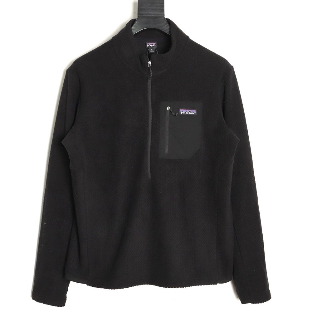 Patagonia Logo ZipUp Stand Collar Long Sleeve Sweatshirt,Patagonia Sweatshirt,Sweatshirt,APPAREL