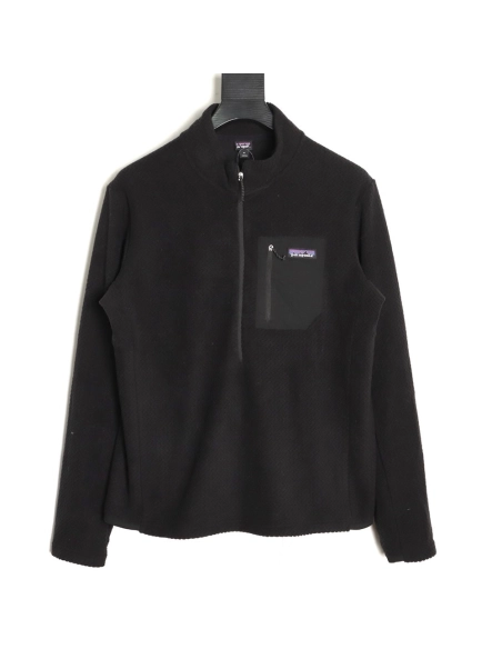 Patagonia Logo ZipUp Stand Collar Long Sleeve Sweatshirt,Patagonia Sweatshirt,Sweatshirt,APPAREL
