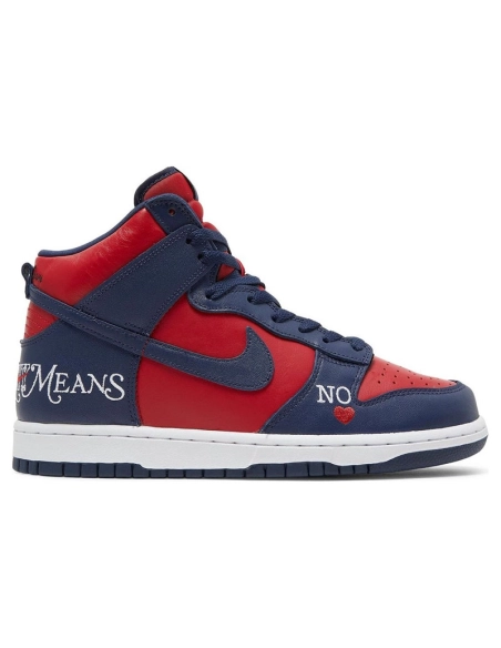 SUPREME X DUNK HIGH SB BY ANY MEANS RED NAVY,Dunk SB,NIKE SHOES Reps
