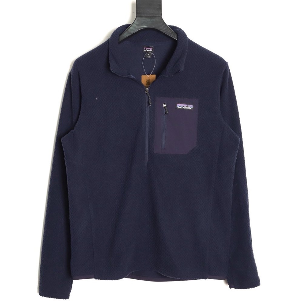 Patagonia Logo ZipUp Stand Collar Long Sleeve Sweatshirt,Patagonia Sweatshirt,Sweatshirt,APPAREL