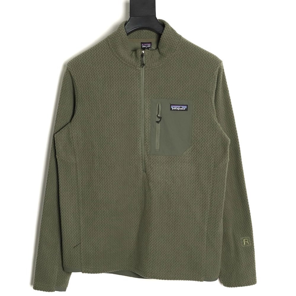 Patagonia Logo ZipUp Stand Collar Long Sleeve Sweatshirt,Patagonia Sweatshirt,Sweatshirt,APPAREL