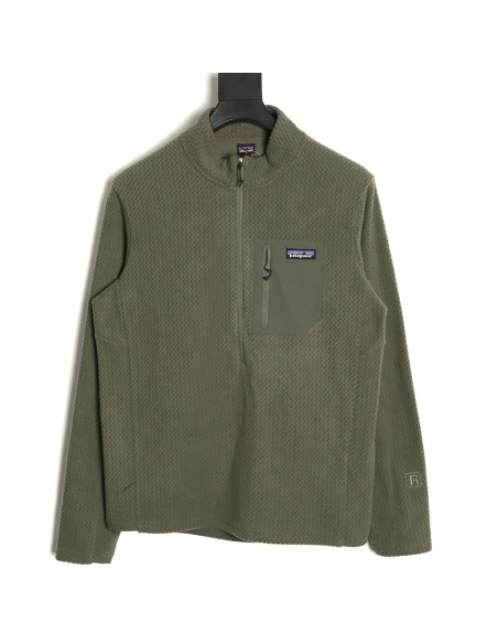 Patagonia Logo ZipUp Stand Collar Long Sleeve Sweatshirt,Patagonia Sweatshirt,Sweatshirt,APPAREL