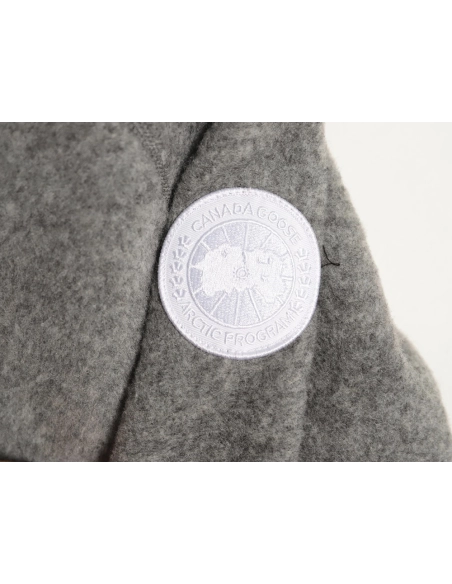 Canada Goose White Label Logo Zipper Drawstring Fleece Long Sleeve Jacket,Canada Goose Jacket,Jacket,APPAREL