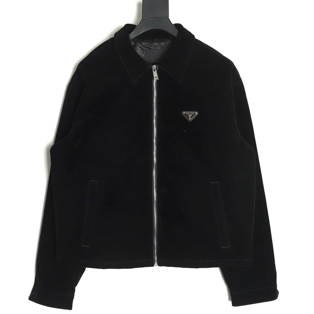 Prada flocked velvet denim jacket,Prada Jacket,Jacket,APPAREL