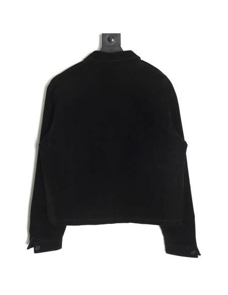 Prada flocked velvet denim jacket,Prada Jacket,Jacket,APPAREL