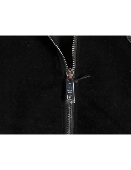 Prada flocked velvet denim jacket,Prada Jacket,Jacket,APPAREL