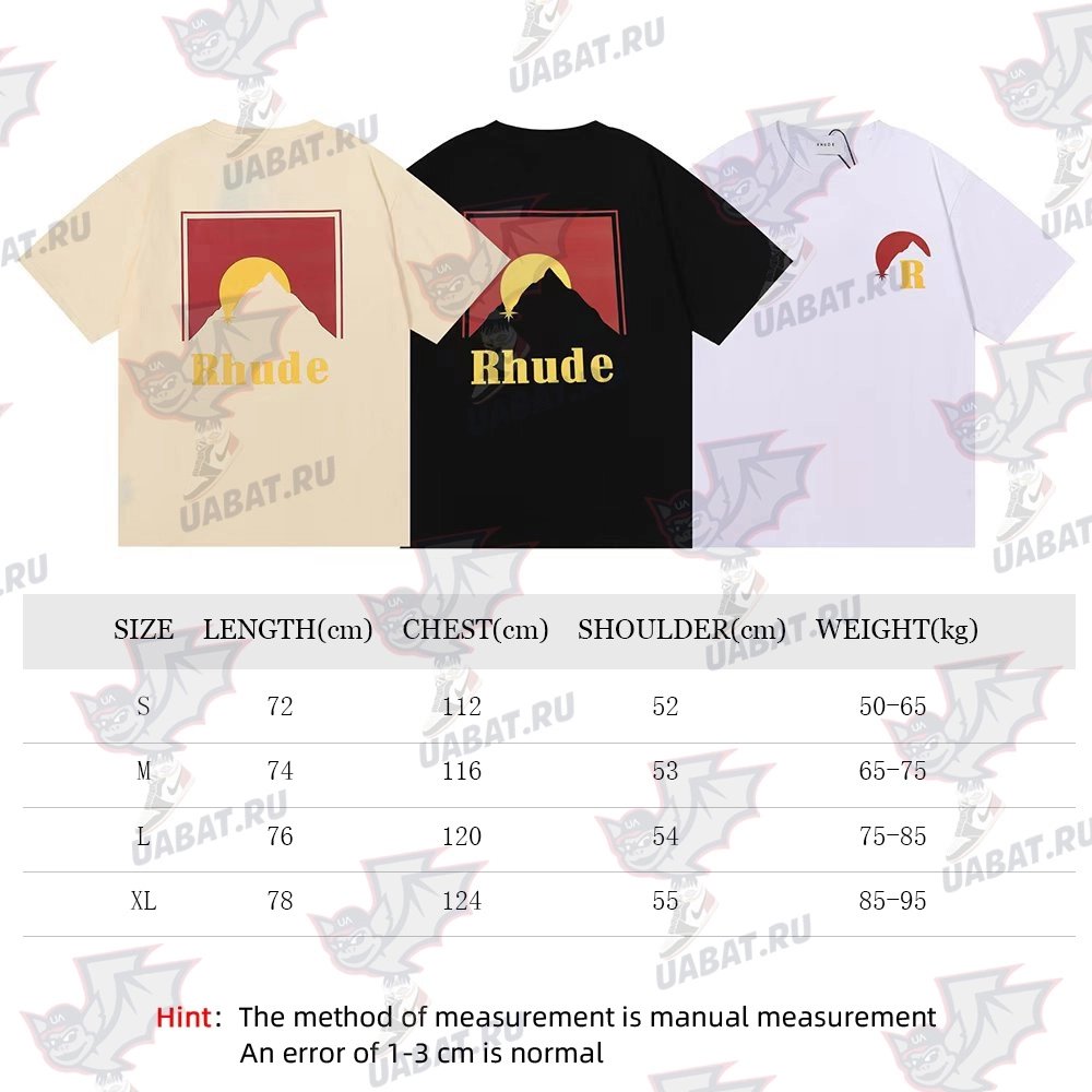 Rhude Printed TShirt.Rhude T Shirt,Tshirt,APPAREL