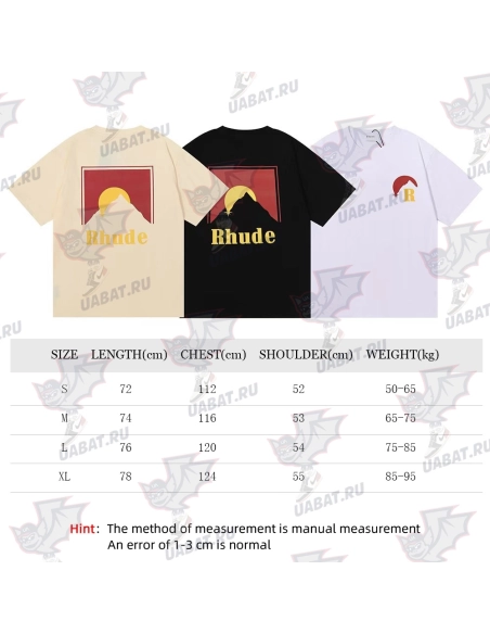 Rhude Printed TShirt.Rhude T Shirt,Tshirt,APPAREL