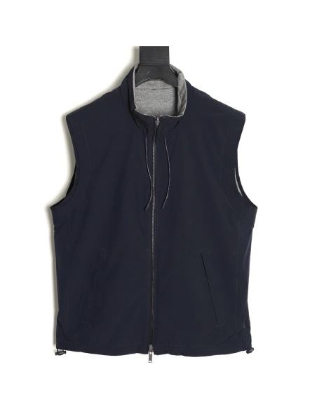 Zegna Microfiber Brezza Reversible Vest,Zegna