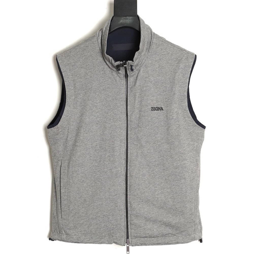 Zegna Microfiber Brezza Reversible Vest,Zegna