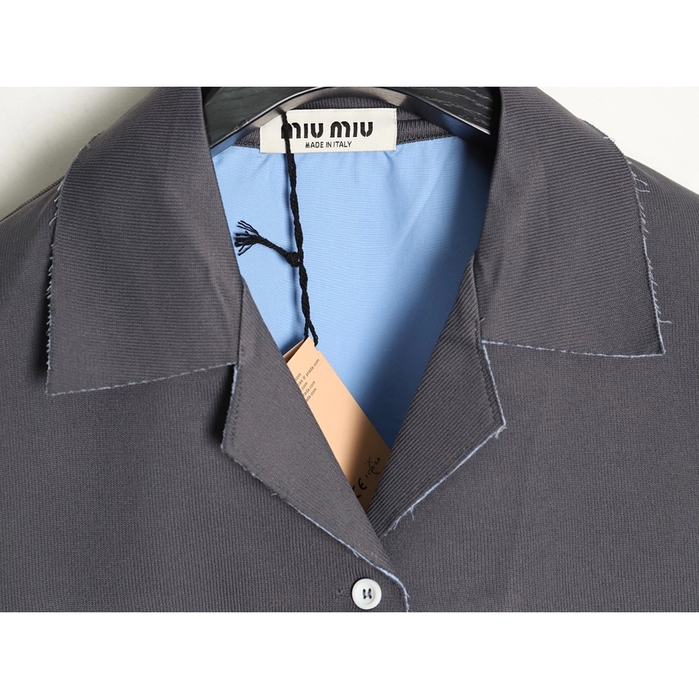 Miu Miu fake two-layer lapel knitted cardigan,Miu Miu