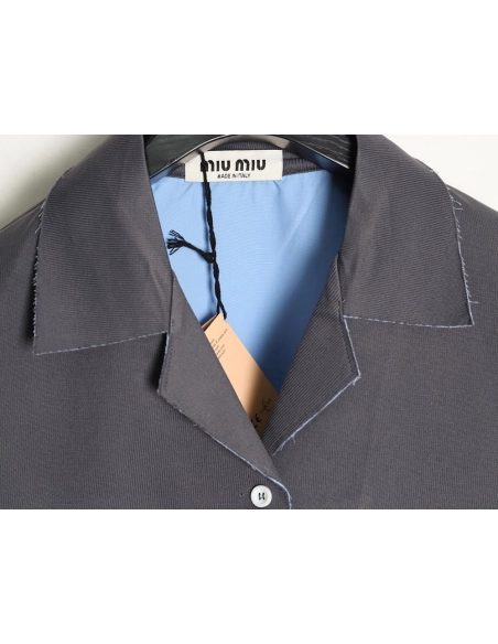Miu Miu fake two-layer lapel knitted cardigan,Miu Miu