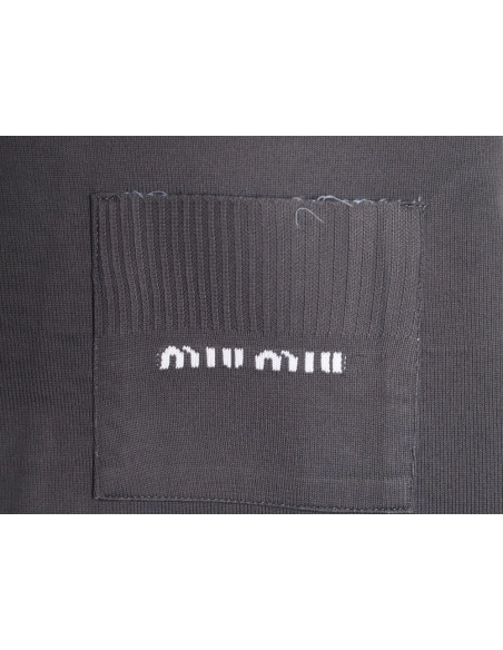 Miu Miu fake two-layer lapel knitted cardigan,Miu Miu