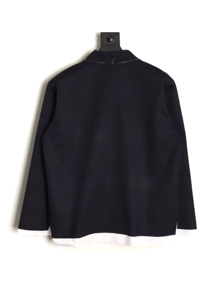 Miu Miu fake two-layer lapel knitted cardigan TSK1,Miu Miu