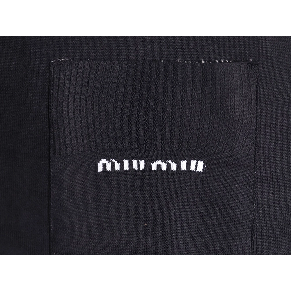 Miu Miu fake two-layer lapel knitted cardigan TSK1,Miu Miu
