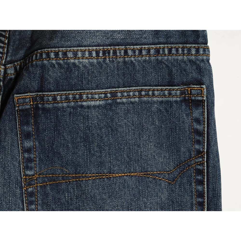 Balenciaga pocket embroidered washed and distressed straight-leg loose-fit jeans,Balenciaga