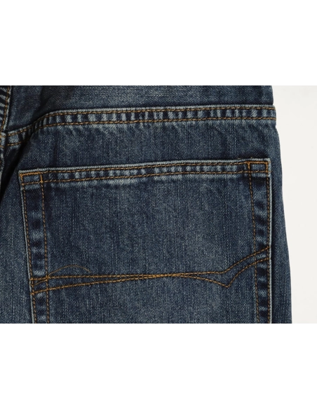 Balenciaga pocket embroidered washed and distressed straight-leg loose-fit jeans,Balenciaga