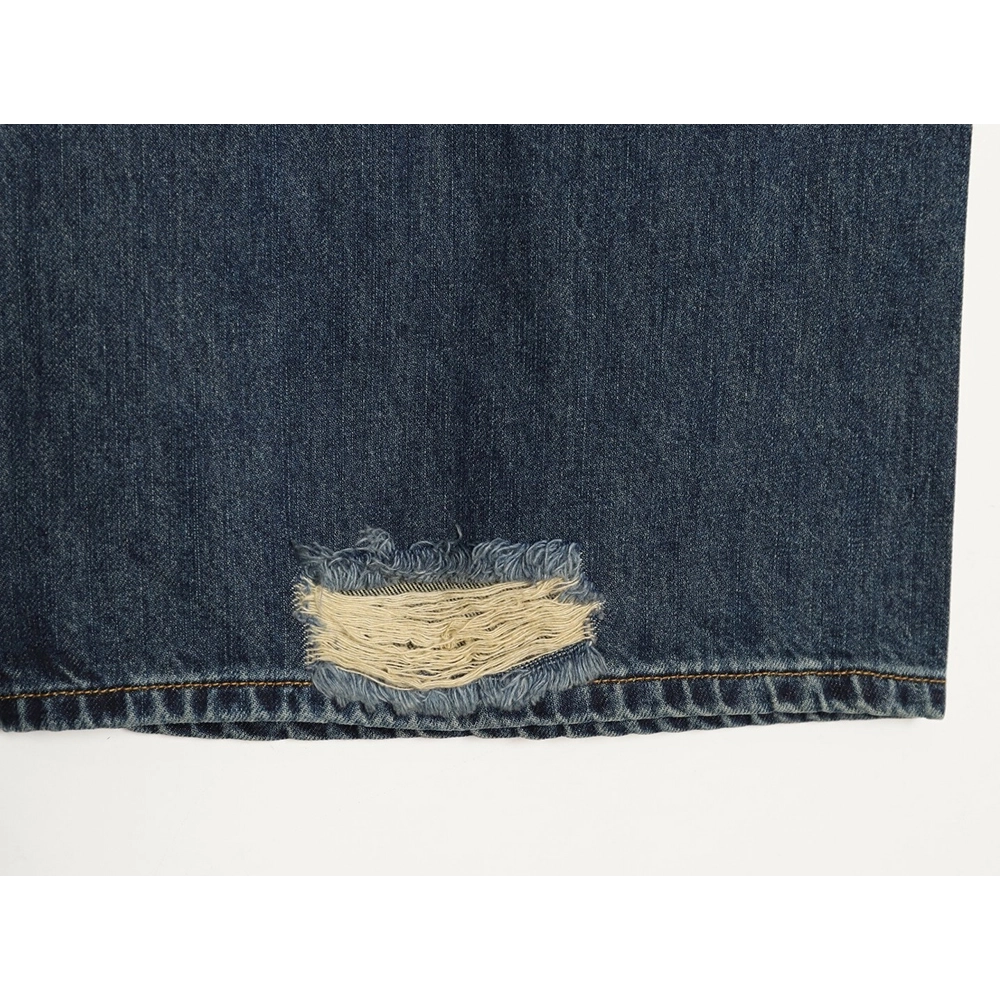 Balenciaga pocket embroidered washed and distressed straight-leg loose-fit jeans,Balenciaga