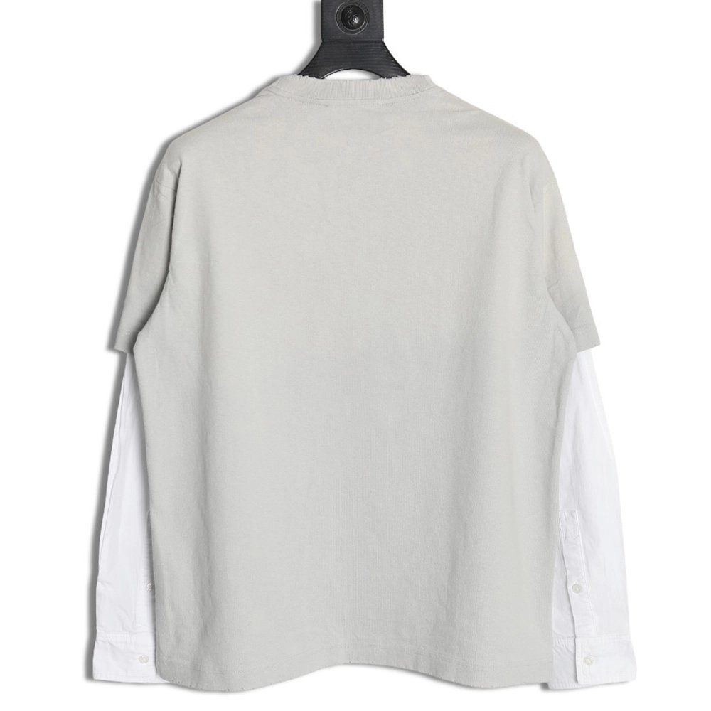 Acne Studios vintage patchwork fake two-piece long-sleeved T-shirt,Acne Studios