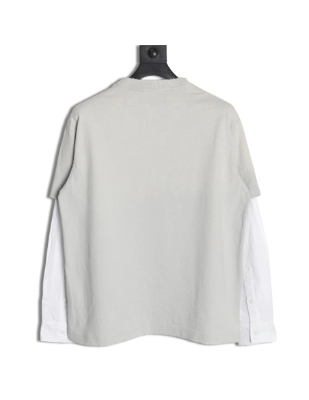 Acne Studios vintage patchwork fake two-piece long-sleeved T-shirt,Acne Studios