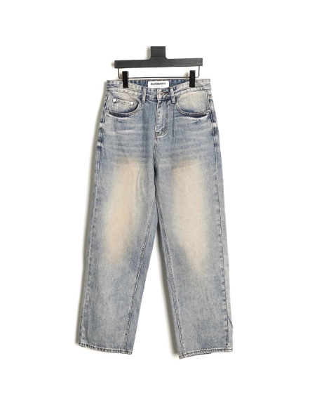 Burberry Back Pocket Check Horse Denim Trousers,Burberry