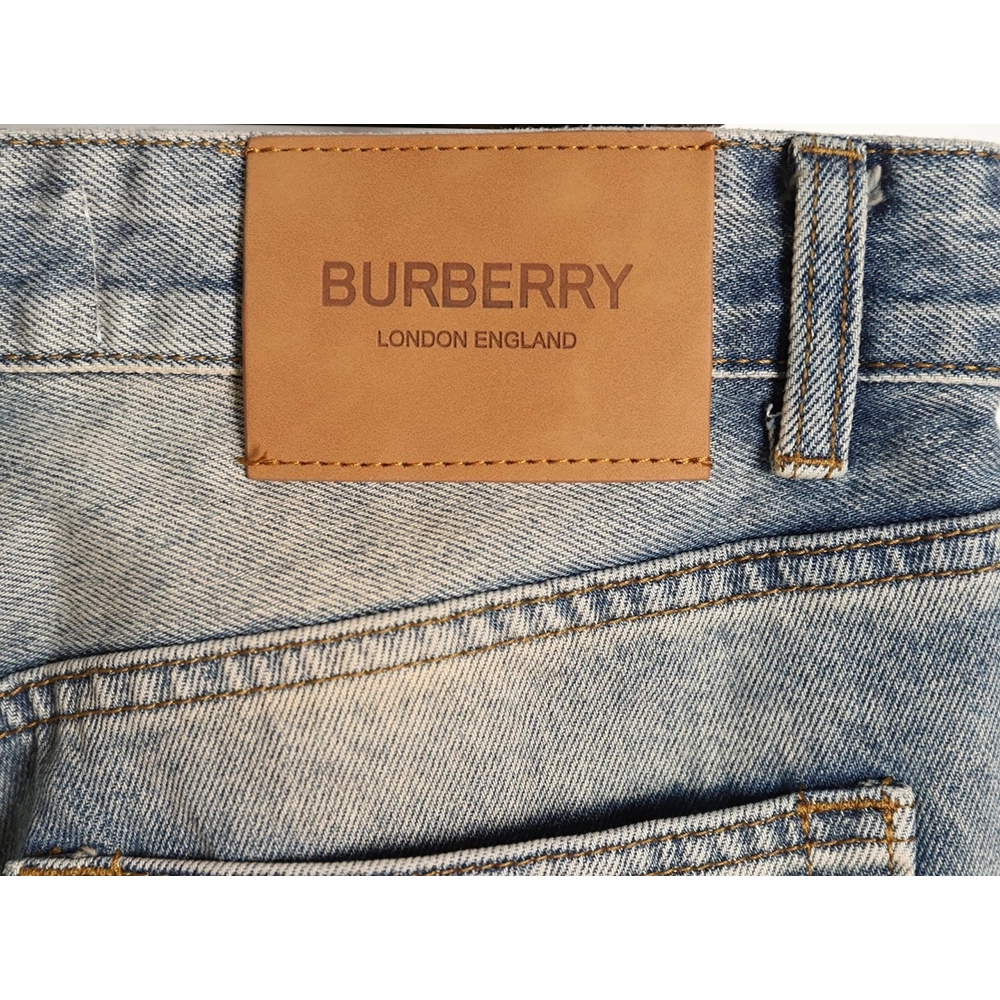 Burberry Back Pocket Check Horse Denim Trousers,Burberry