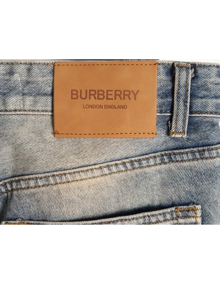 Burberry Back Pocket Check Horse Denim Trousers,Burberry