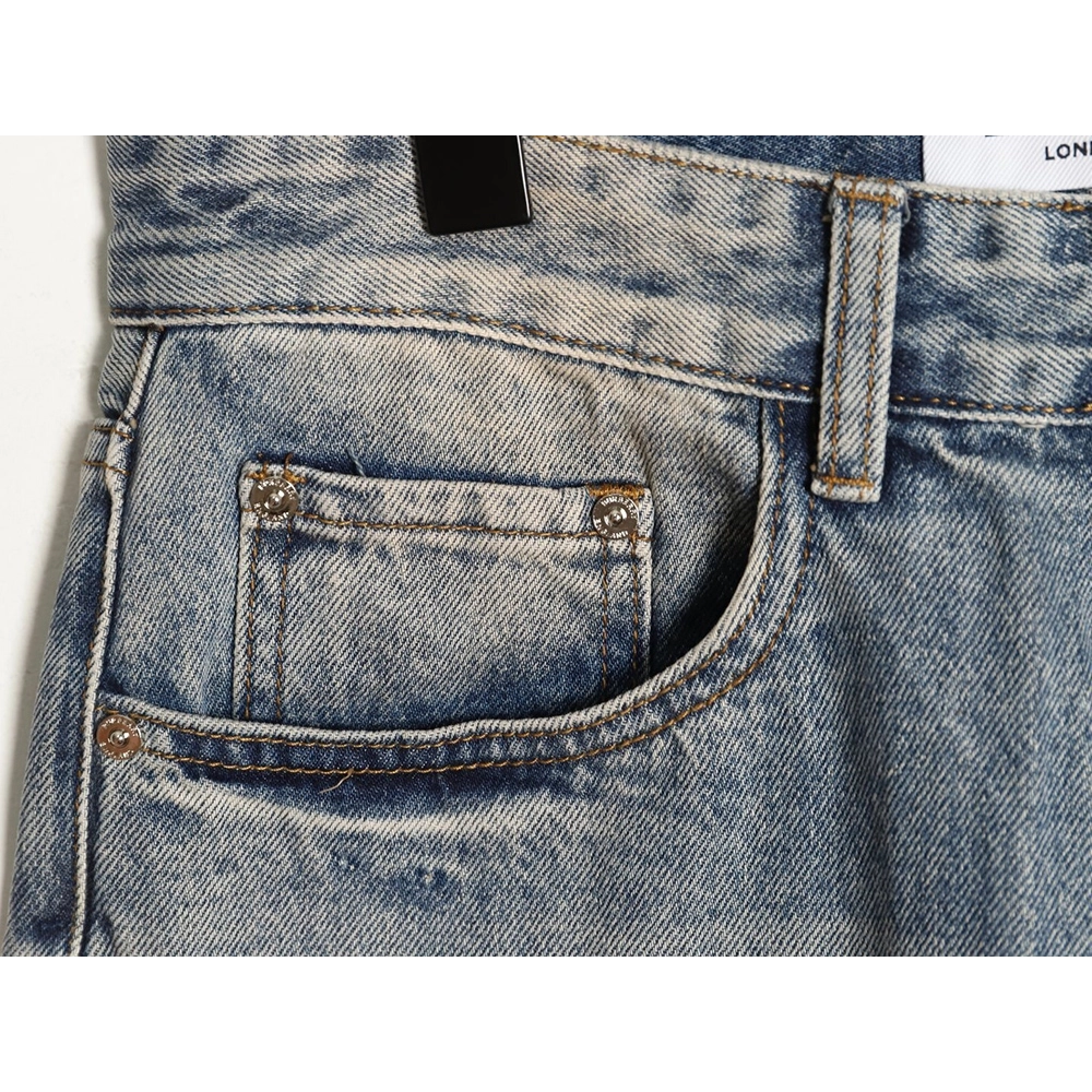 Burberry Back Pocket Check Horse Denim Trousers,Burberry