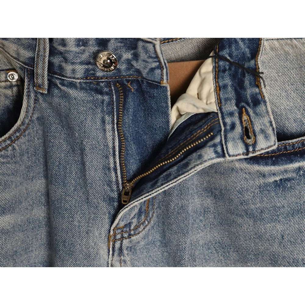 Burberry Back Pocket Check Horse Denim Trousers,Burberry