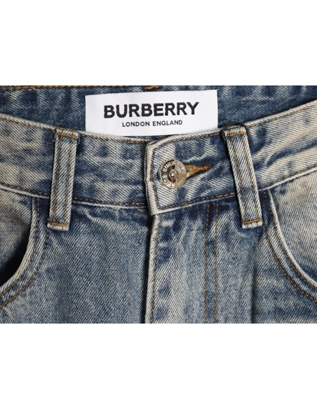 Burberry Back Pocket Check Horse Denim Trousers,Burberry