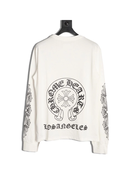 Chrome Hearts front and back horseshoe print long-sleeved T-shirt,Chrome Hearts