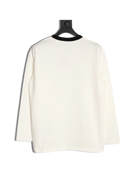 Miu Miu classic chest lettering black collar long sleeves,Miu Miu