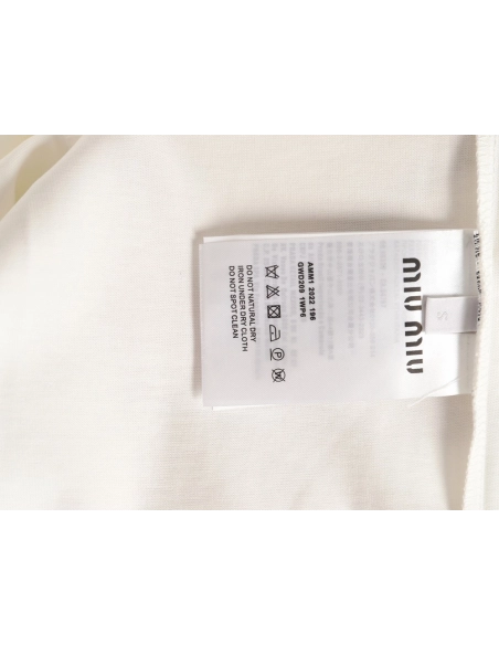 Miu Miu classic chest lettering black collar long sleeves,Miu Miu